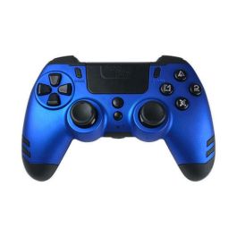 Steelplay JVAMUL00153 Slim Pack Mando Inalámbrico para PC, PlayStation 4 y PS3, Gamepad con Joystick Analógico, Botón Turbo, Color Azul Zafiro