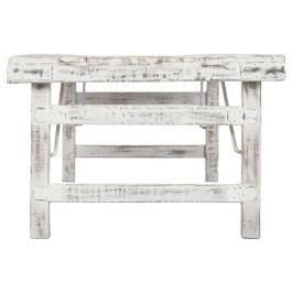DKD Home Decor Mesa Centro Plegable Indio Blanco 2c24 147 x 73 x 47 cm