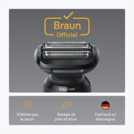 Braun BRA8700216051330 Cabezal de afeitado Series 5 y 6, 3 cuchillas flexibles, 100% fabricado en Alemania