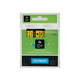 DYMO Cinta LM D1 24mmx7m Negro/amarillo