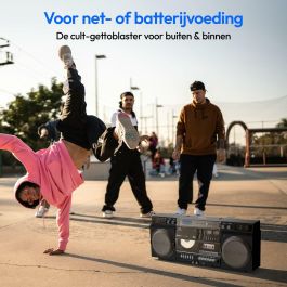 Medion MED4061275229943 Radio Ghetto Blaster FM DAB+ Vintage - CD/Casete/USB/MP3 - 2 x 10 W RMS - Negro