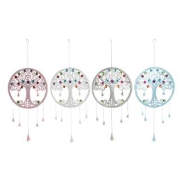 DKD Home Decor Decoración Colgante India Metal y Acrílico Blanco Gris Rosa Azul 33 x 3 x 81 cm (4 Unidades) Precio: 54.49999962. SKU: B19ZDGQZCD