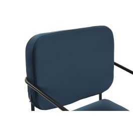 DKD Home Decor Butaca Azul Negro 72 x 71 x 55.5 cm
