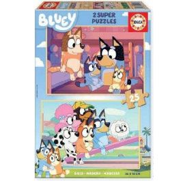 Puzzle de madera 2x25 piezas bluey