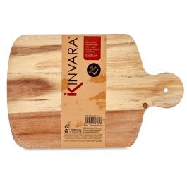 Kinvara Tabla Cortar Madera con Borde Blanco 40 cm (Set de 12)