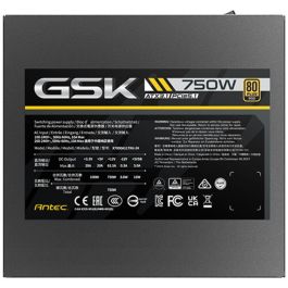 Antec GSK ATX3.1 Fuente de Alimentación ATX 750W 80 PLUS Gold Certificación para PC con Conector 20+4 pin Negro