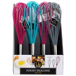 Lily Cook Batidor de Silicona Resistente Anti-rayaduras con Mango de Acero Inoxidable, 29 cm