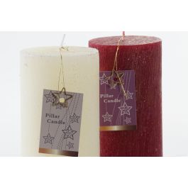DKD Home Decor Vela Navidad Tradicional de Cera 14 x 7 cm (4 Unidades) Surtido Aleatorio