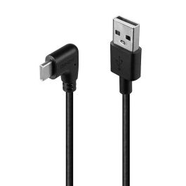 Lindy Cable USB 2.0 Type A a C 0.5m, 90° Ángulo Recto, 480Mbps