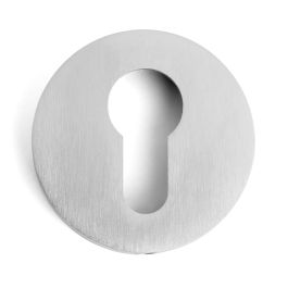 JANDEL Bocallave Zamak Liso Ø50x10mm. Diseño Minimalista y Elegante para Puertas Interiores y Muebles. Acabados Negro y Cromo.