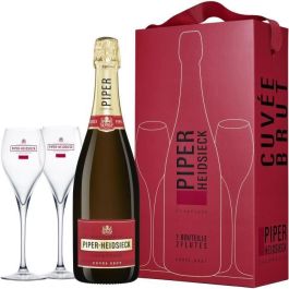 Champagne Piper-Heidsieck Cuvée Brut 12 ° 75 cl con caja de 2 flautas