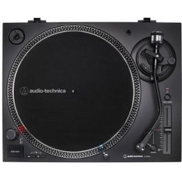 Audio-Technica AT-LP120XUSB Tocadiscos de tracción directa manual con preamplificador de phono y USB, Negro