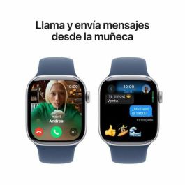 Apple Watch Series 10 A2997 Reloj Inteligente GPS Pantalla Retina OLED Detección de Caídas 42 mm Denim Aluminio Plateado
