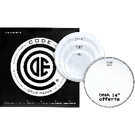 CODE Pack Tom Signal Smooth 10, 12, 14" + DNA 14" - Parches de Batería 1 Capa 14 mil, Sonido Brillante y Proyección