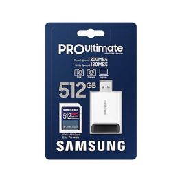 Samsung Tarjeta MicroSDXC 512GB XC PRO Ultimate U3 V30 Lectura 200MB/s Escritura 130MB/s MB-SY512SB/WW