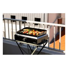 Campingaz Plancha Eléctrica 1 XD para Barbacoa, de Hierro Fundido, 2100W, Área de Cocción 1350 cm², Negro