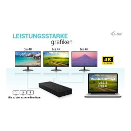 Hub USB i-Tec CATRIPLE4KDOCKPD2