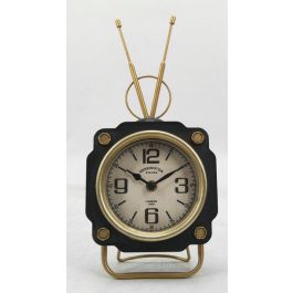 Reloj Sobremesa Vintage DKD Home Decor Negro Dorado 8.5 x 32 x 15.5 cm