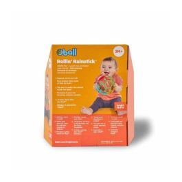 Bright Starts OBA0834282000300 Juguete Infantil Oball Palo de Lluvia, Fácil Agarre, Sin BPA, Recién Nacidos - Rojo, Amarillo, Verde, Azul