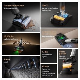 Mova Aspiradora Mopa y Escoba MOVA X4 PLUS Antienredos Limpieza Automática 100°C Succión 20 kPa