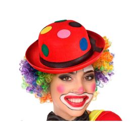 Sombrero de Payaso Rojo con Lunares Multicolor - Accesorio para Fiestas y Carnavales Precio: 2.50000036. SKU: S1122539