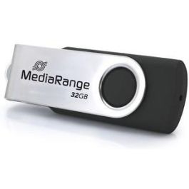 MediaRange MR1952 USB-Stick USB 3.2 Gen1 USB-C 32GB Negro Plata Metal Giratorio