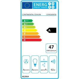 Continental Edison CEHD6065B Campana Decorativa Negra L60 cm