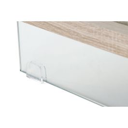 DKD Home Decor Green house 21 Mesita de Noche Moderno Natural Transparente 50 x 49 x 50 cm