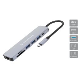 Conceptronic DONN19GR Hub USB Tipo C Gris con 3x USB-A, 1x USB-C, HDMI 1.4, 5Gbps, 4K Ultra HD, Power Delivery 100W Precio: 34.50000037. SKU: B12FXEE2PP