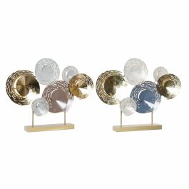 Decoracion Moderno DKD Home Decor Azul Dorado 9 x 51 x 65.4 cm (2 Unidades) Precio: 86.68999988. SKU: S3018747