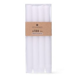 Pack 4 velas color blanco rustico 85 g