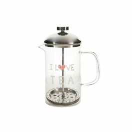 Tetera DKD Home Decor Transparente Acero Inoxidable Plata Vidrio de Borosilicato (18 x 9.5 x 20.5 cm) (1 L)