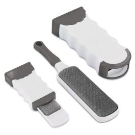 Je cherche une Idee Juego de 2 Cepillos Quita-Pelusa para Ropa y Muebles, Elimina Pelusas y Pelo de Animales, Incluye Cepillo Grande y de Viaje