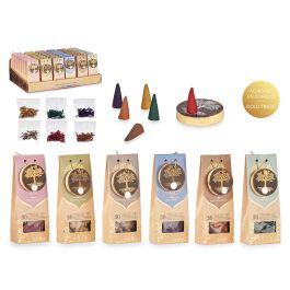Acorde 30 Conos de Incienso con Soporte de Madera, Surtido 6 Aromas y 6 Colores - 6x16x3 cm (48 Unidades)