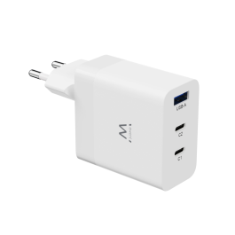 Ewent EW1323 Cargador Rápido de Pared 65W GaN con 2 USB-C y 1 USB-A. Carga simultánea 3 Dispositivos Móviles, Portátiles y Tablets Blanco Precio: 23.50000048. SKU: S0234580