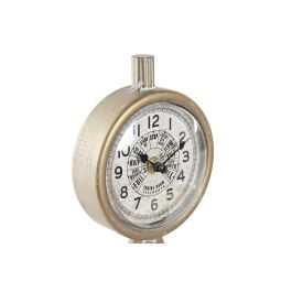 DKD Home Decor Reloj Sobremesa Loft Dorado Negro Hierro y Pvc 8 x 31 x 17 cm (2 Unidades)