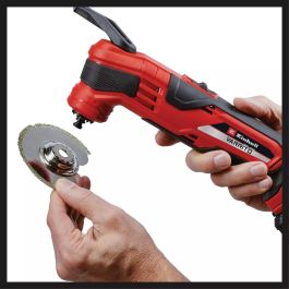 Einhell VARRITO Herramienta Multifunción Inalámbrica para Desbastado y Lijado, Batería de Litio, Velocidad Ajustable