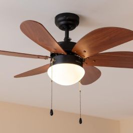 Ventilador de Techo con Luz Cecotec EnergySilence Aero 365 Negro Madera 50 W