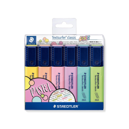 Staedtler Rotulador Textsurfer Classic 364 Pastel & Vintage Bolsa 6 Unidades Colores Surtidos Trazo 1-5mm