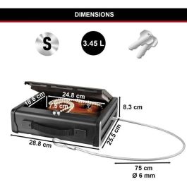Master Lock Caja Fuerte Compacta de Seguridad con Cable de Fijación de Acero, Bloqueo Llave, Formato S, Negra, 2 Llaves