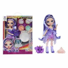 Rainbow High Muñeca Violet Morada 22 cm con Slime Transparente y Distintos Tipos de Brillo - Edad Mínima 4 Años