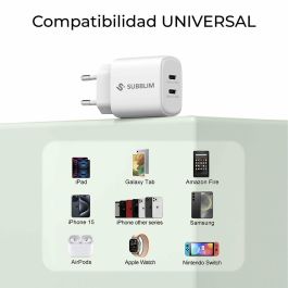 Cargador de Pared Subblim SUBCHG-6G2520 Blanco 25 W