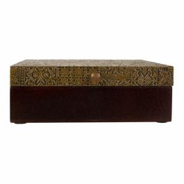 Caja-Joyero Alexandra House Living Marrón oscuro Latón Madera de mango Madera MDF 20 x 7 x 20 cm Caja-Joyero Alexandra House Living Marrón oscuro Latón Madera de mango Madera MDF 20 x 7 x 20 cm