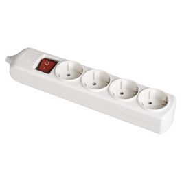 Base bipolar 4 tomas con t/tl 10/16 a 250 v blanco + interruptor luminoso. Precio: 8.49999953. SKU: S7901760