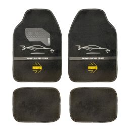 Set Completo 4 Piezas Alfombras Momo Universales Negro Y Blanco MOMLCM4A7BW Precio: 32.49999984. SKU: S3721767