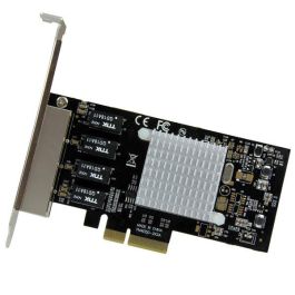 Startech Tarjeta de Red Ethernet PCIe Gigabit 1000/100/10 Mbps, 4 Puertos RJ45, Chipset Intel I350-AM4, Compatible con PXE y Virtualización