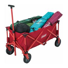 Coleman Bollerwagen de Camping Plegable con Ruedas, Capacidad 85 kg, Color Rojo, Modelo 2000035214