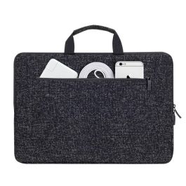 Rivacase 7915 Funda Anvik para Portátil Ultrabook 15.6 Pulgadas Negra con Asas, Poliéster Resistente al Agua y Forro de Felpa