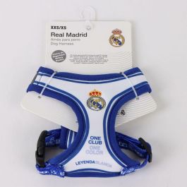 Real Madrid Arnés para Perros XXS Azul