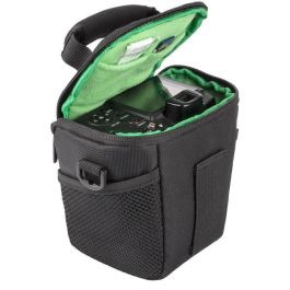 RIVACASE 7412 - Bolsa para Cámara de Fotos, 3 Compartimentos, Verde/Negro, Green Mantis
